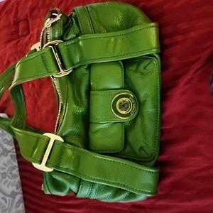 Michael Kors Green leather satchel